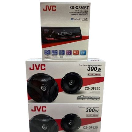 COMBO RADIO JVC Y 4 BOCINAS 6.5"