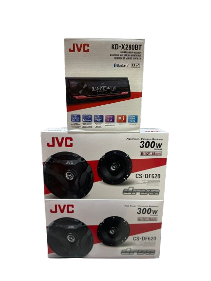 COMBO RADIO JVC Y 4 BOCINAS 6.5"