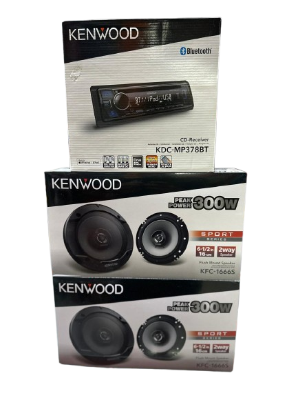 COMBO RADIO CD KENWOOD Y 4 BOCINAS 6.5"