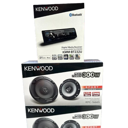 COMBO RADIO KENWOOD Y 4 BOCINAS 6.5"