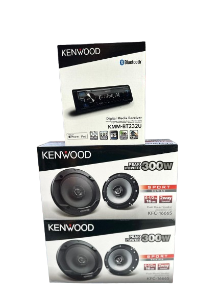 COMBO RADIO KENWOOD Y 4 BOCINAS 6.5"