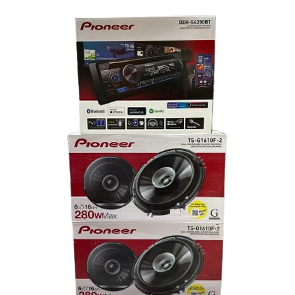 COMBO RADIO CD PIONEER Y 4 BOCINAS 6.5"