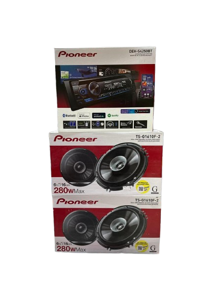 COMBO RADIO CD PIONEER Y 4 BOCINAS 6.5"