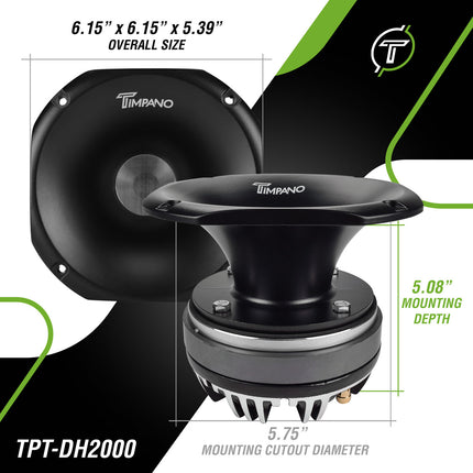 DRIVER 2" TIMPANO TPT-DH2000 CON COPO